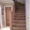 Oak Open String Staircase with Gothic Newels